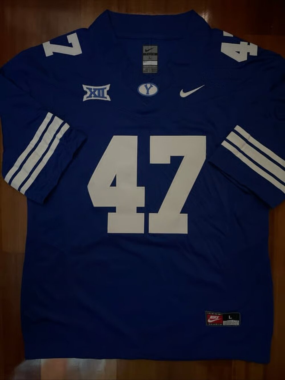 Bear Bachmeier Royal Jersey Vapor Stitched Blue White